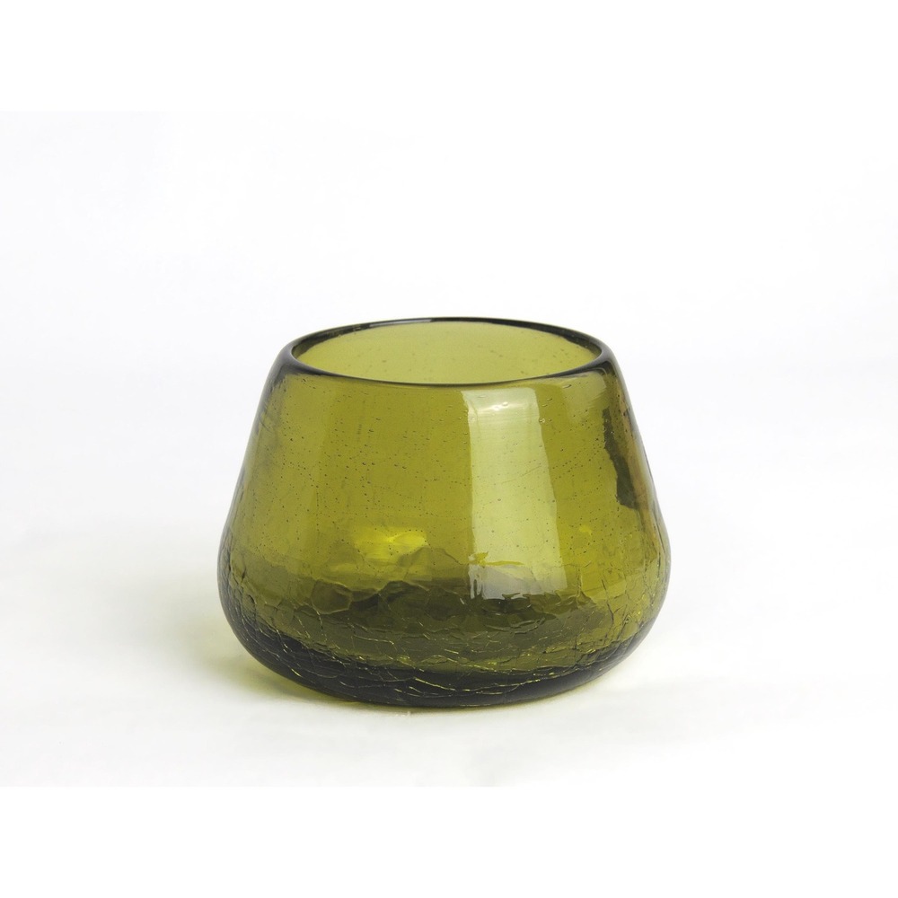 Vintage Pilgrim Glass Green Crackle Glass Bud Vase Mid-Century - Picture 2 of 6
